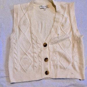 Pale Yellow, Hazel Moon, Sweater Vest, Large